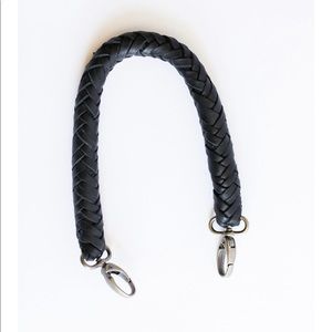 Braided leather purse strap